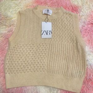 NWT ZARA pointelle knit sweater